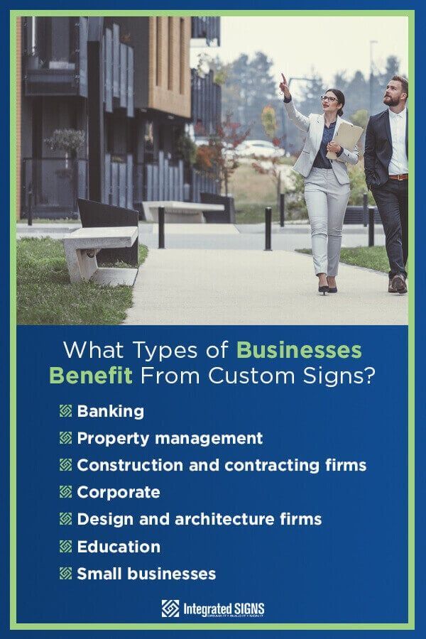 types of business that benefit from custom signs