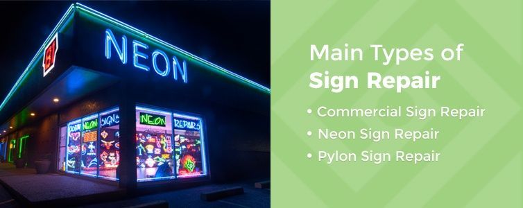 types of sign repair